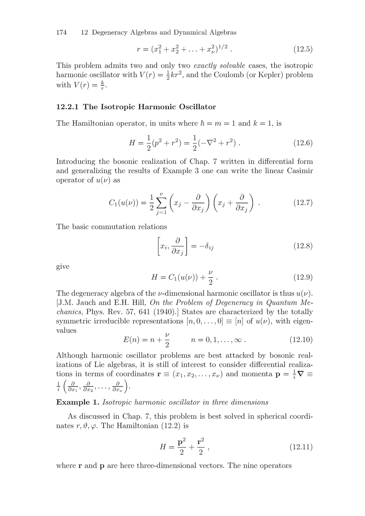 Applications Lie Algebras-25 - 174 12 Degeneracy Algebras And Dynamical ...