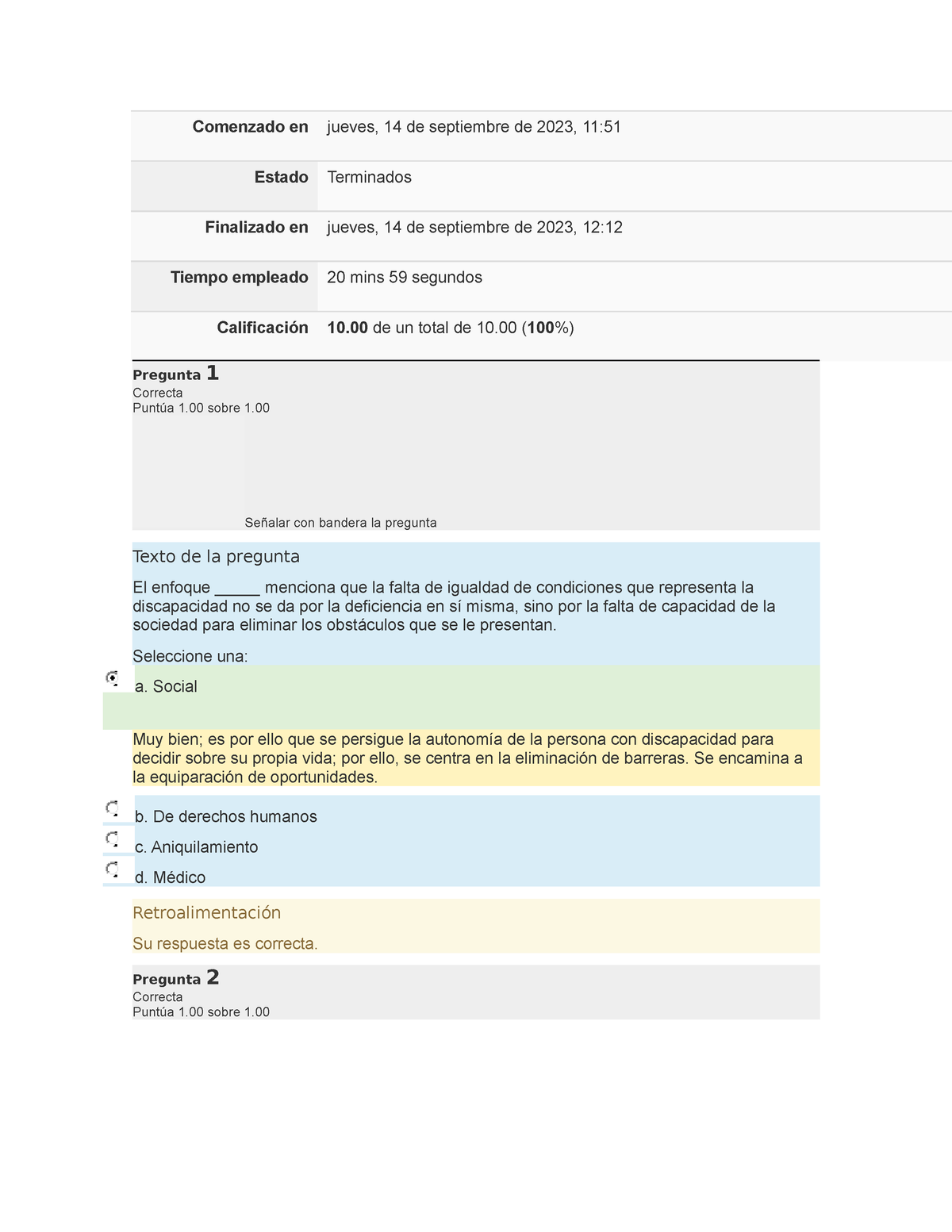 Cuestionario Final Del Modulo 1 - Comenzado En Jueves, 14 De Septiembre ...