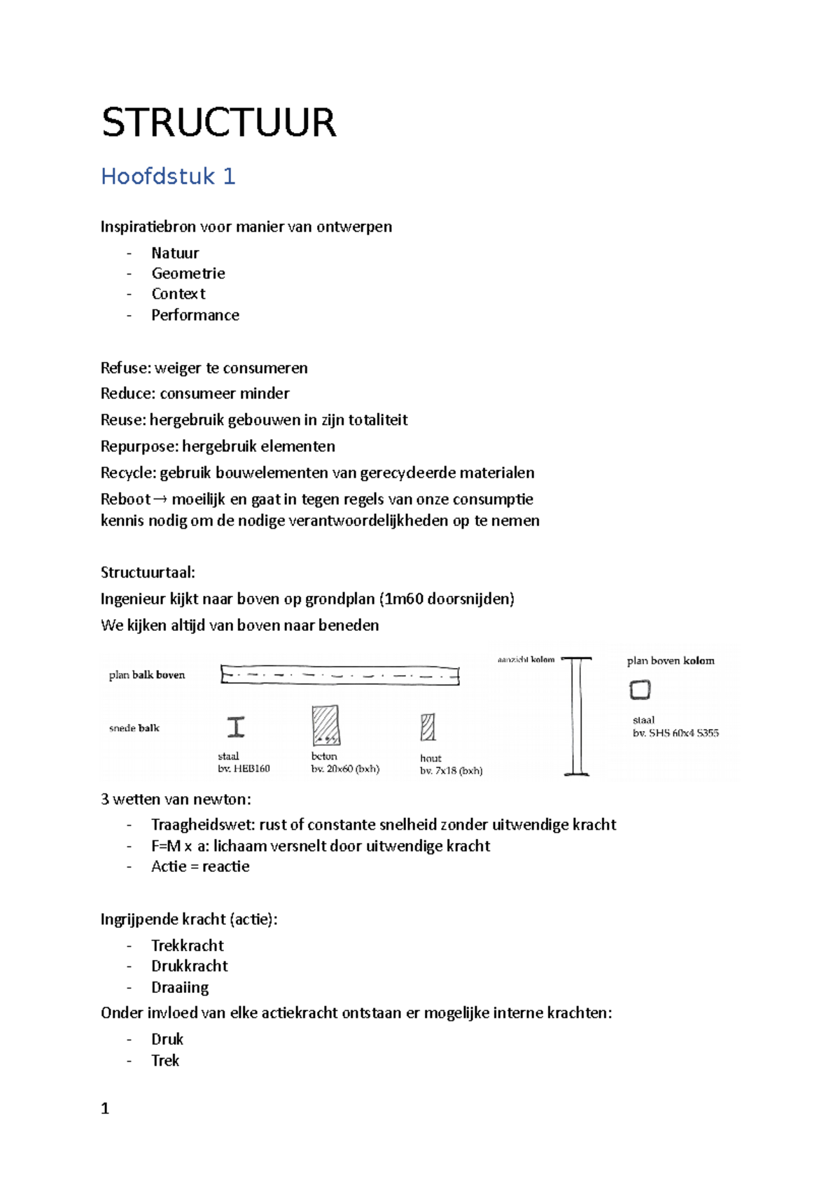 Structuur - STRUCTUUR Hoofdstuk 1 Inspiratiebron voor manier van ...