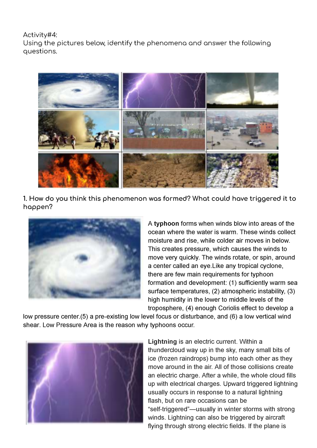 Activity #4 Identifying Phenomena and its hazards(ABM12) - Activity#4 ...