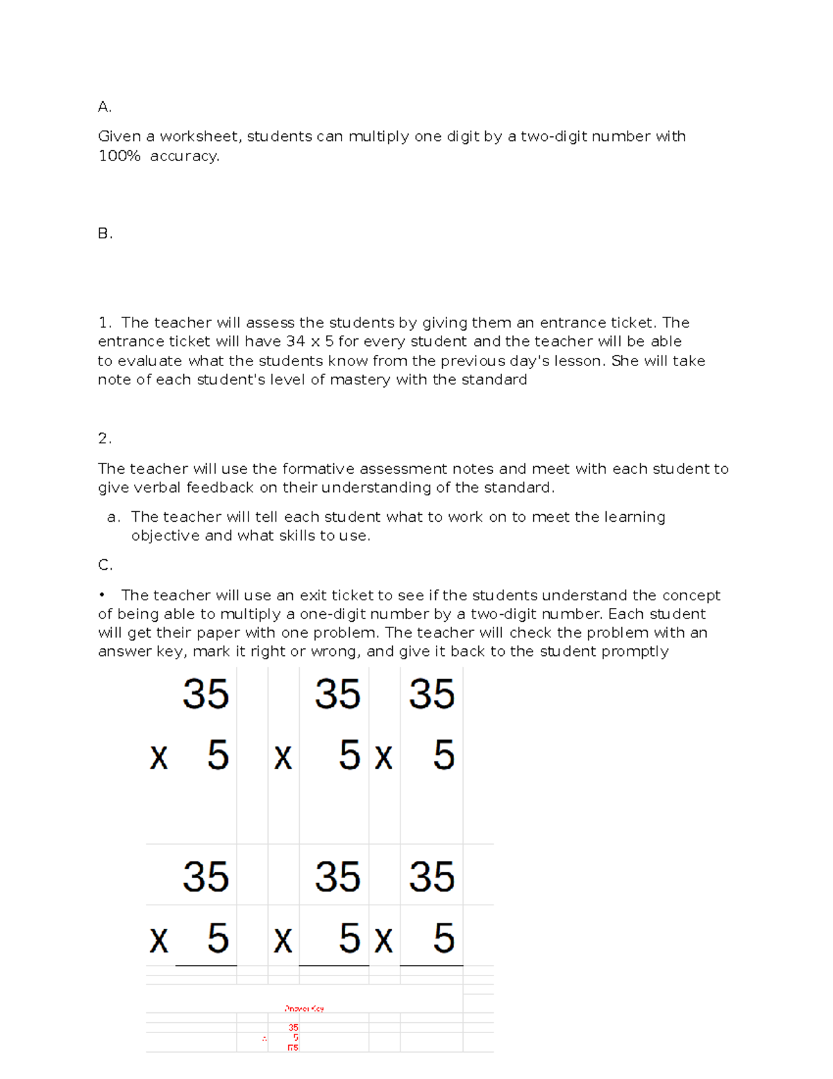 3 part objective (Auto Recovered) - A. Given a worksheet, students can ...