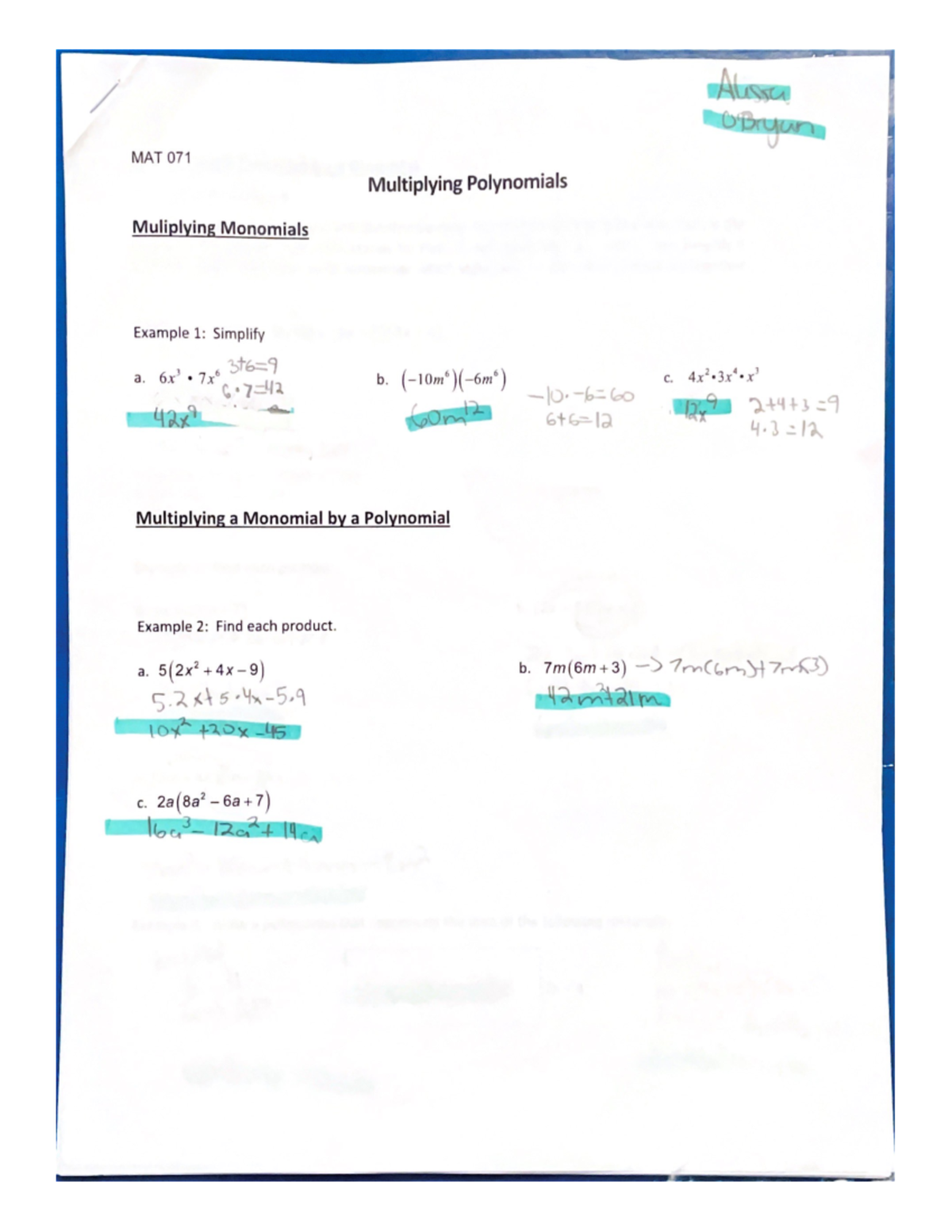 MAT 071 - HW #3 - This is homework for MAT 171 - MAT 171 - Studocu