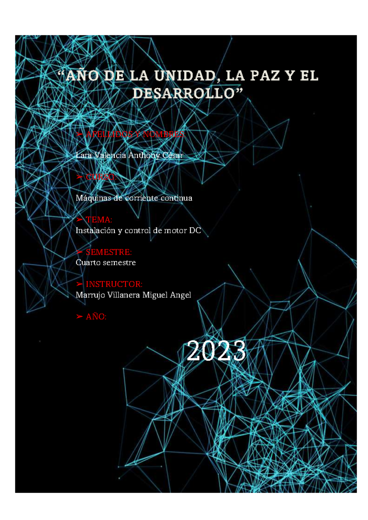 TR2+DE+ Maquinas+DE+ Corriente+ Continua - “AÑO DE LA UNIDAD, LA PAZ Y ...
