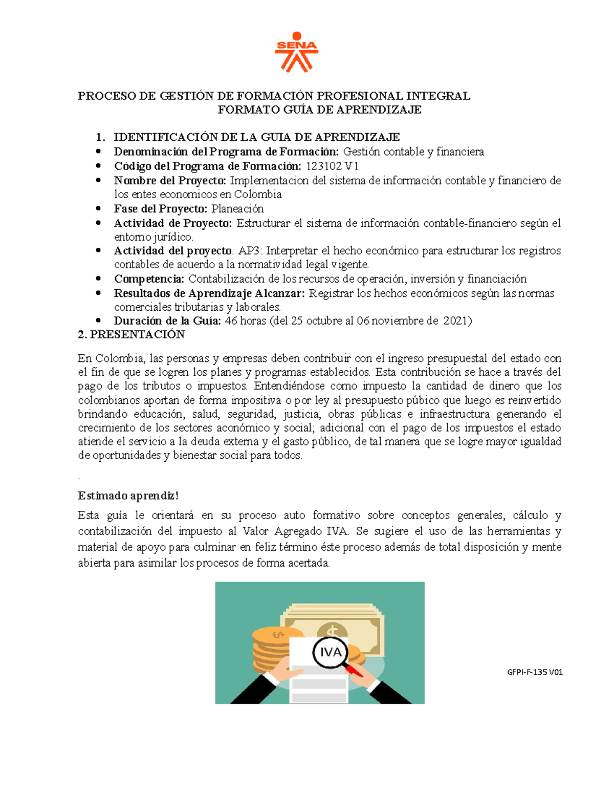 GFPI-F-135 Guia De Aprendizaje- IVA - PROCESO DE GESTIÓN DE FORMACIÓN ...