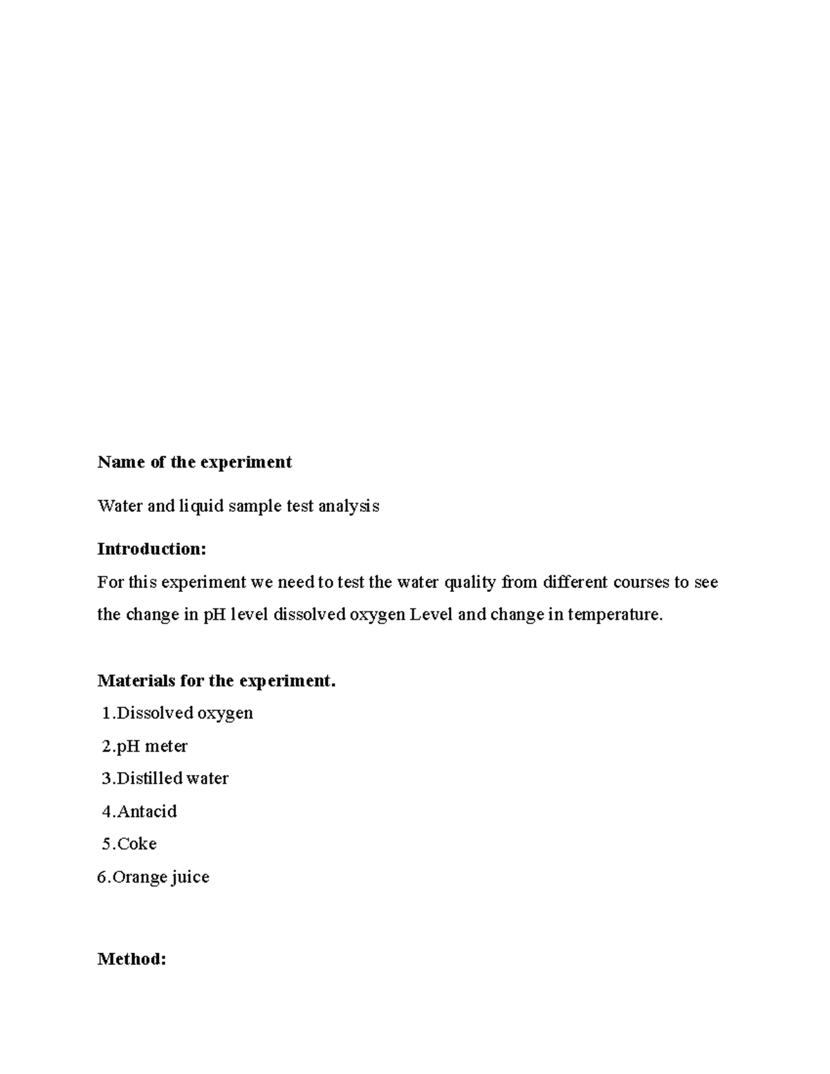 Env Lab report -02 - N/A - Introduction to Environmental Science (Lab ...