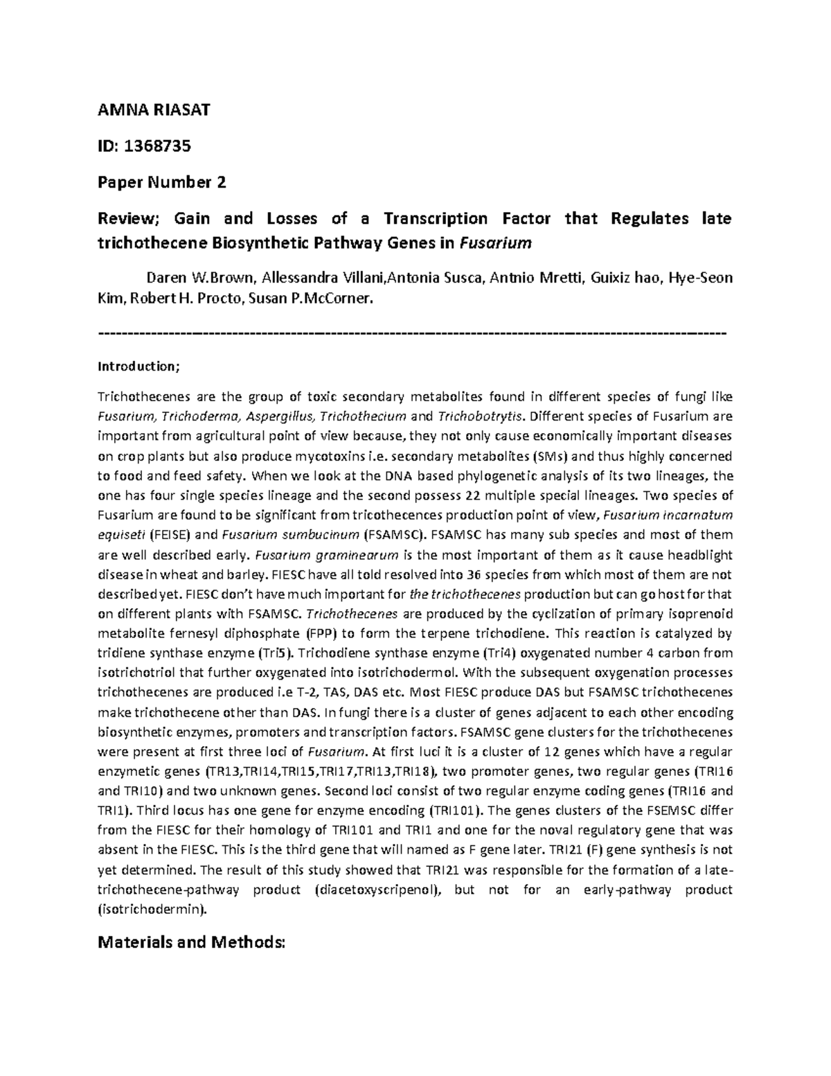 Second Paper (760) AMNA - AMNA RIASAT ID: 1368735 Paper Number 2 Review ...