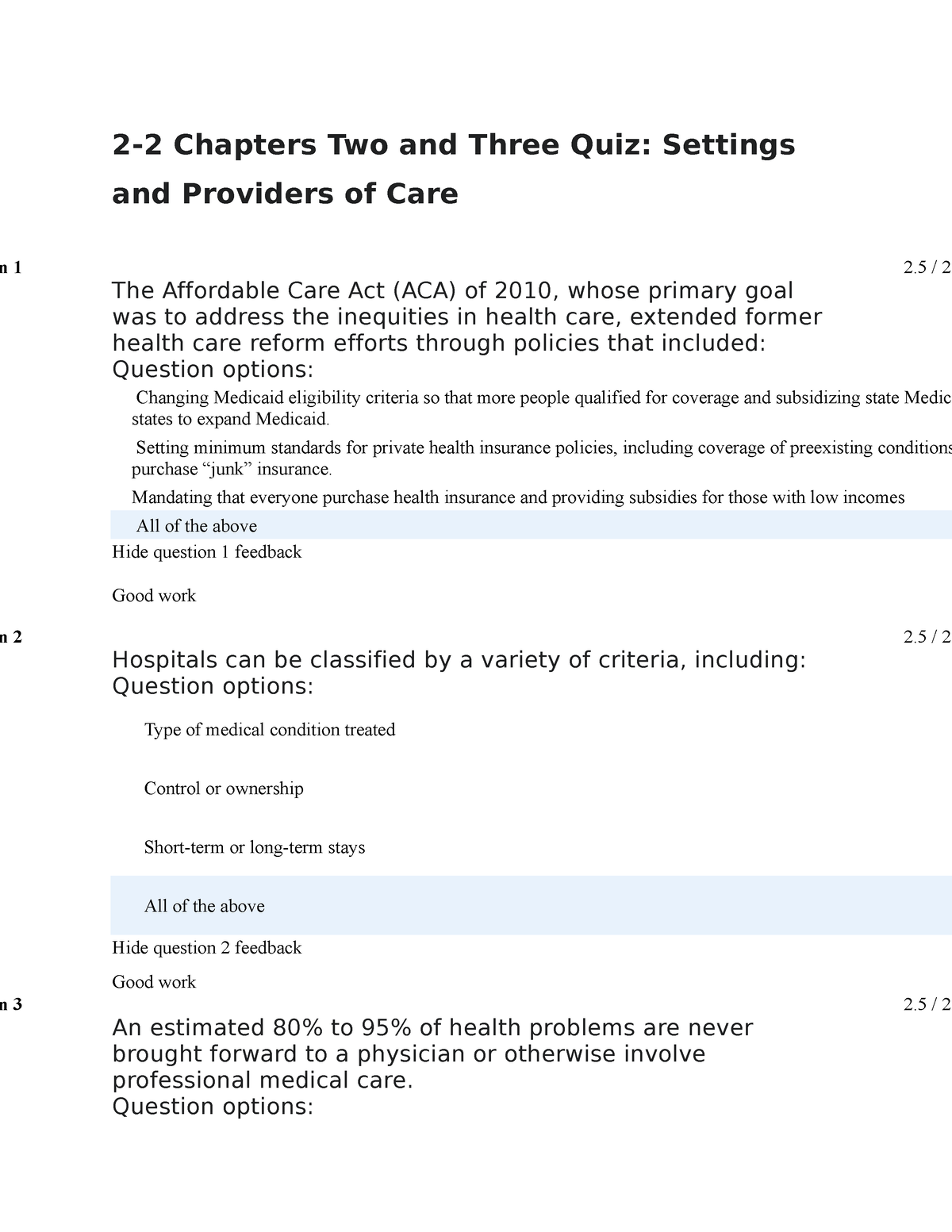 assignment module 2 review quiz