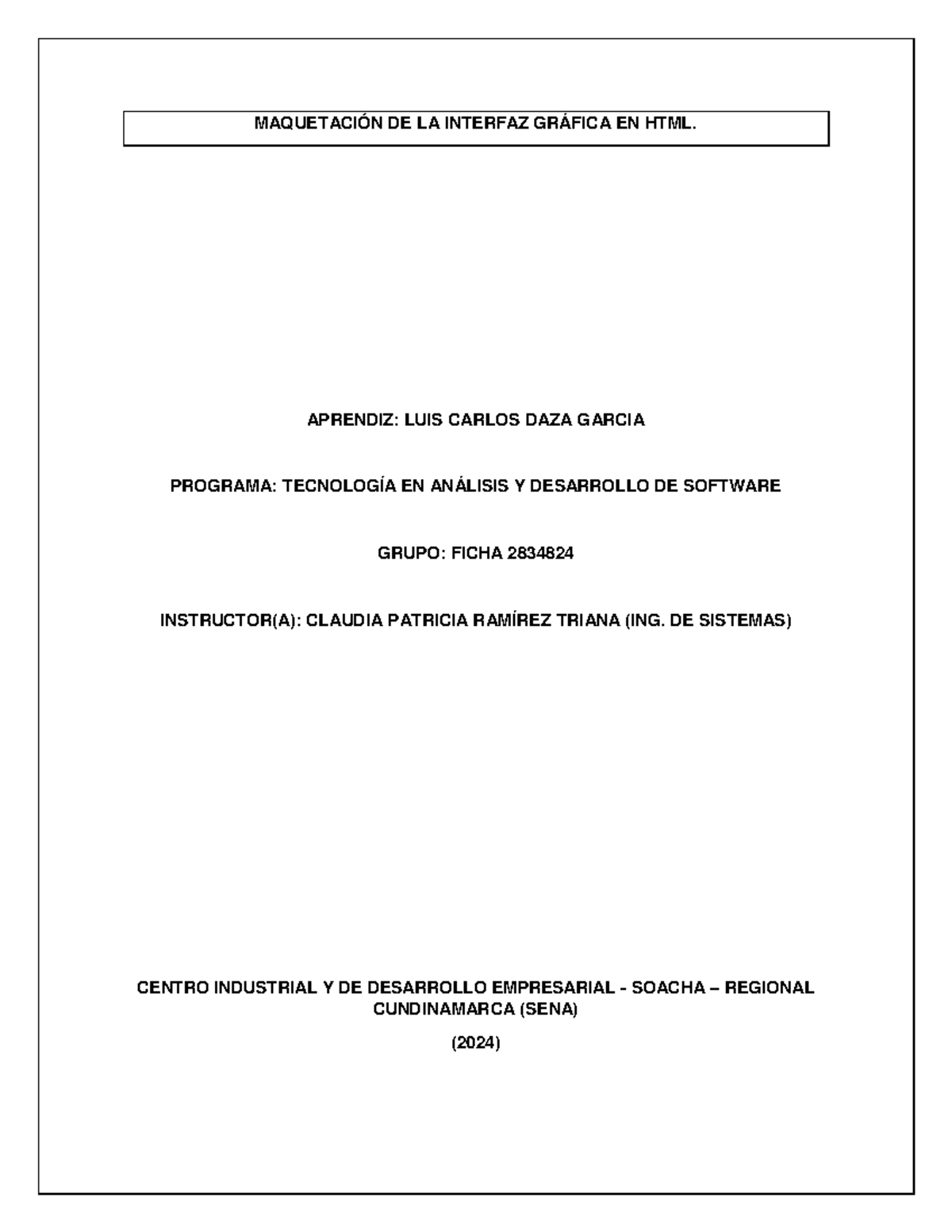 Maquetación DE LA Interfaz Gráfica EN HTML - MAQUETACIÓN DE LA INTERFAZ ...