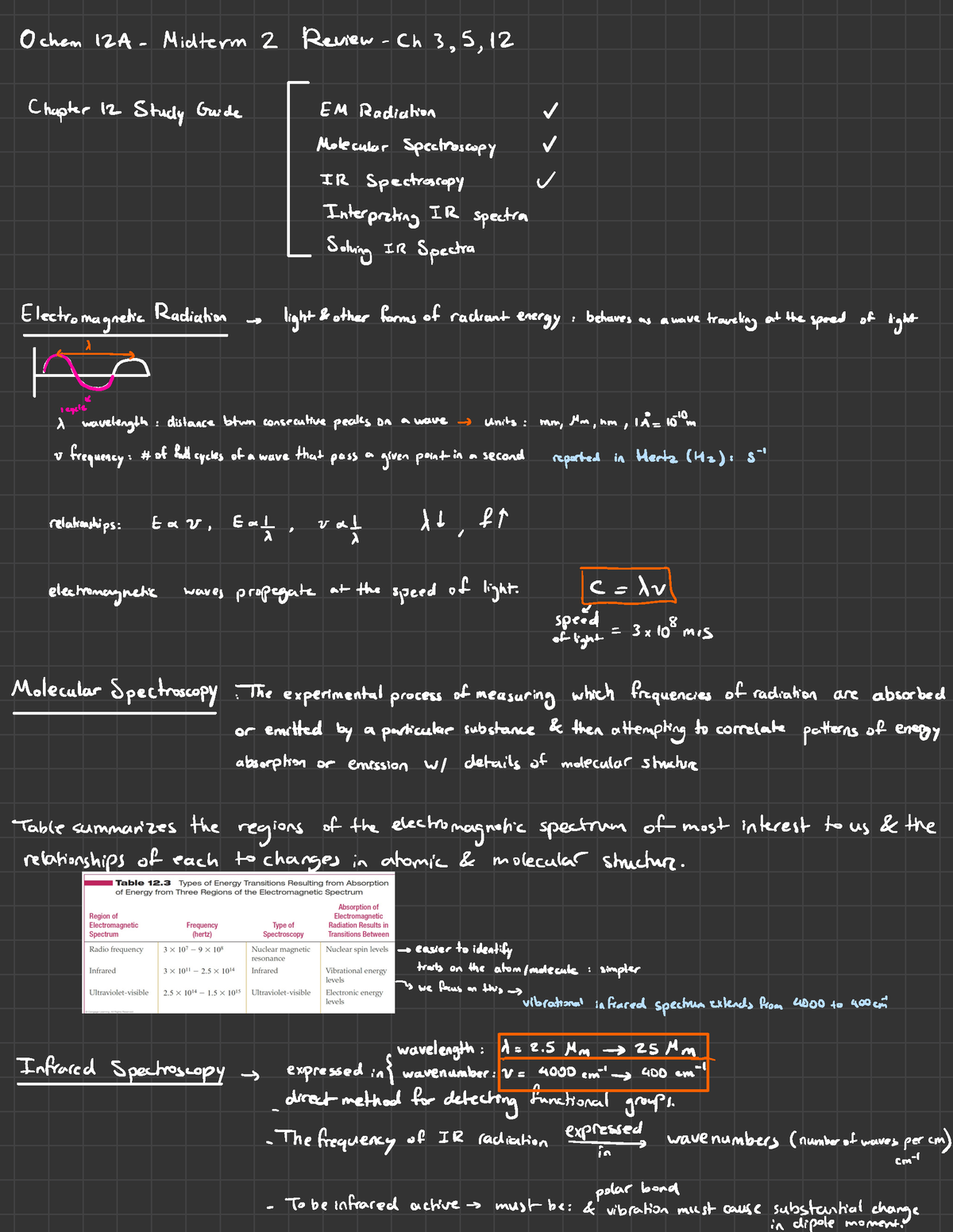 Exam 2 Review - Ochen 12A-Midterm 2 Review-Ch3,5, 12 Chapter 12 Study ...