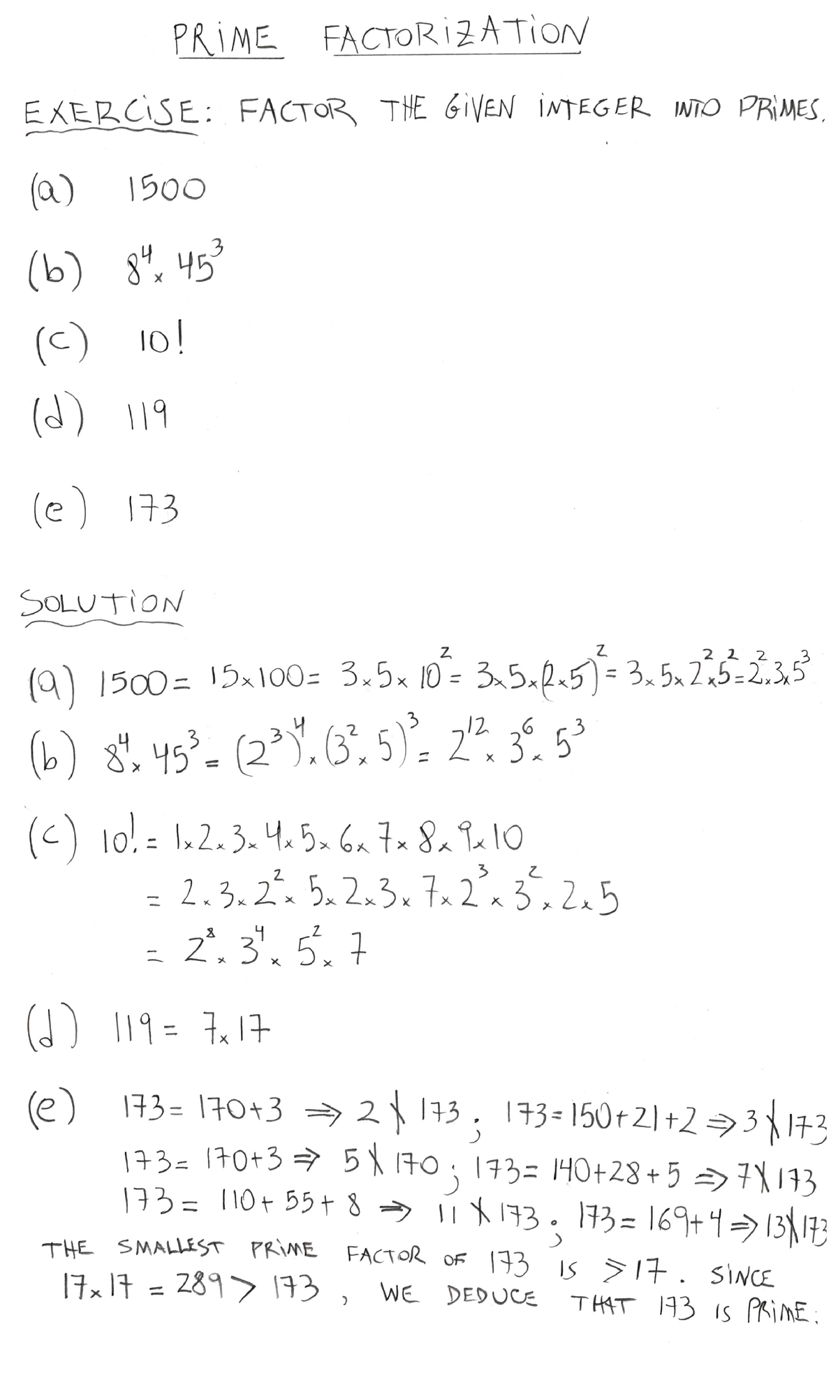 my homework lesson 1 prime factorization answers