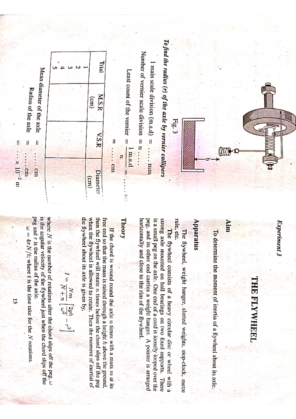 Flywheel Physics Studocu