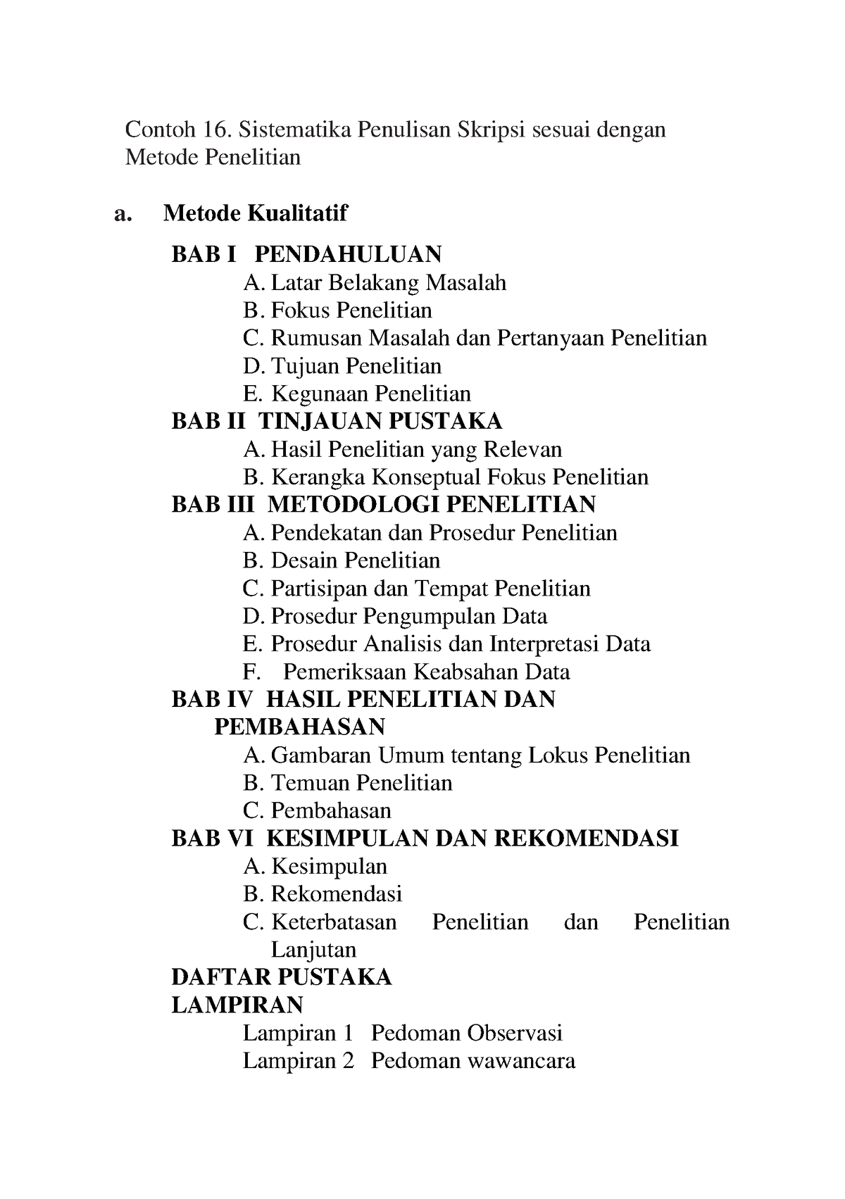 Pedoman Skripsi Uinril 2018- A5-68 - Contoh 16. Sistematika Penulisan ...