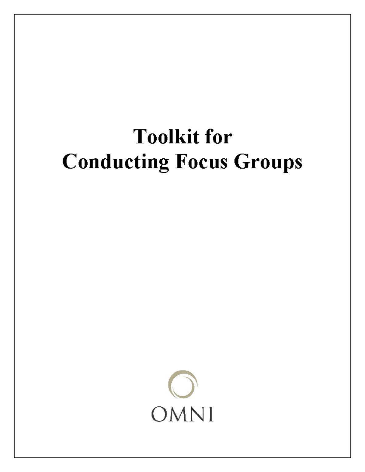 Sample-FGD Tool Kits-HEC -Research Project - Toolkit for Conducting ...