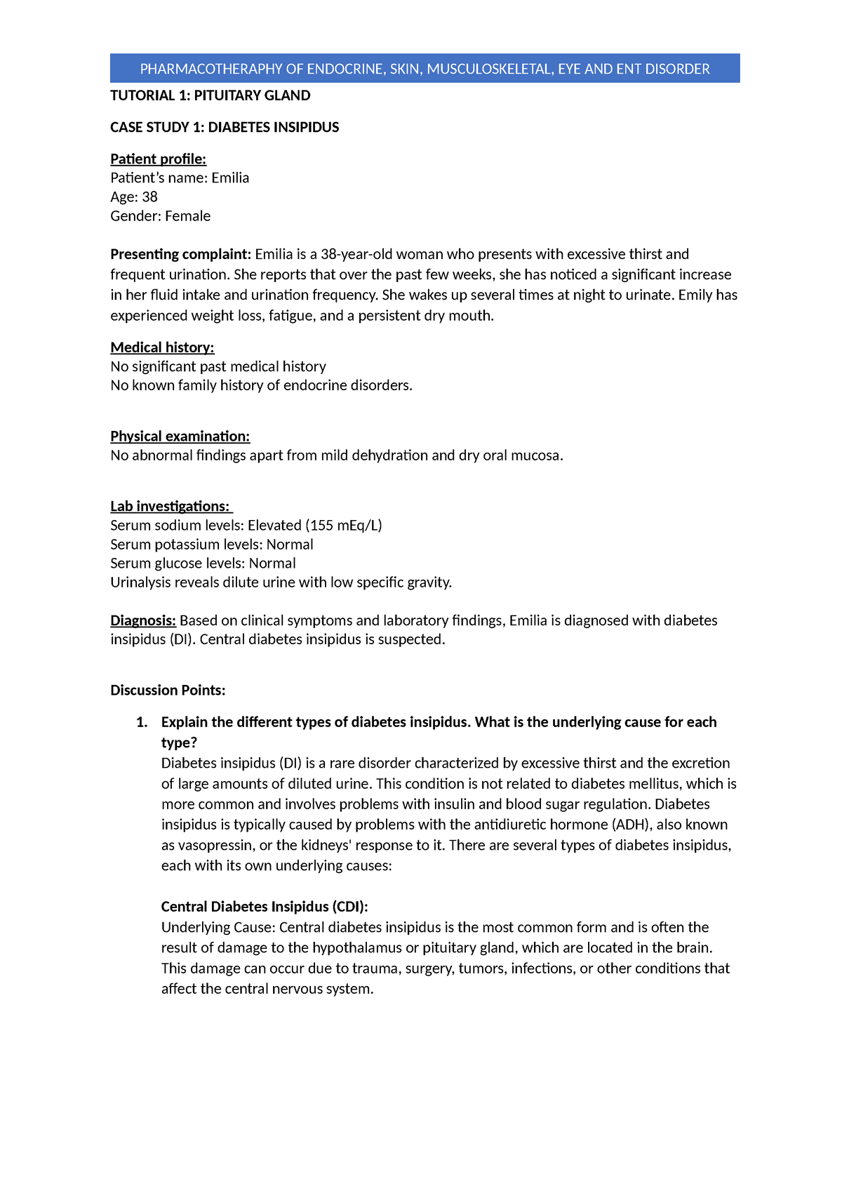 Tutorial 1 (Pituitary) - TUTORIAL 1: PITUITARY GLAND CASE STUDY 1 ...