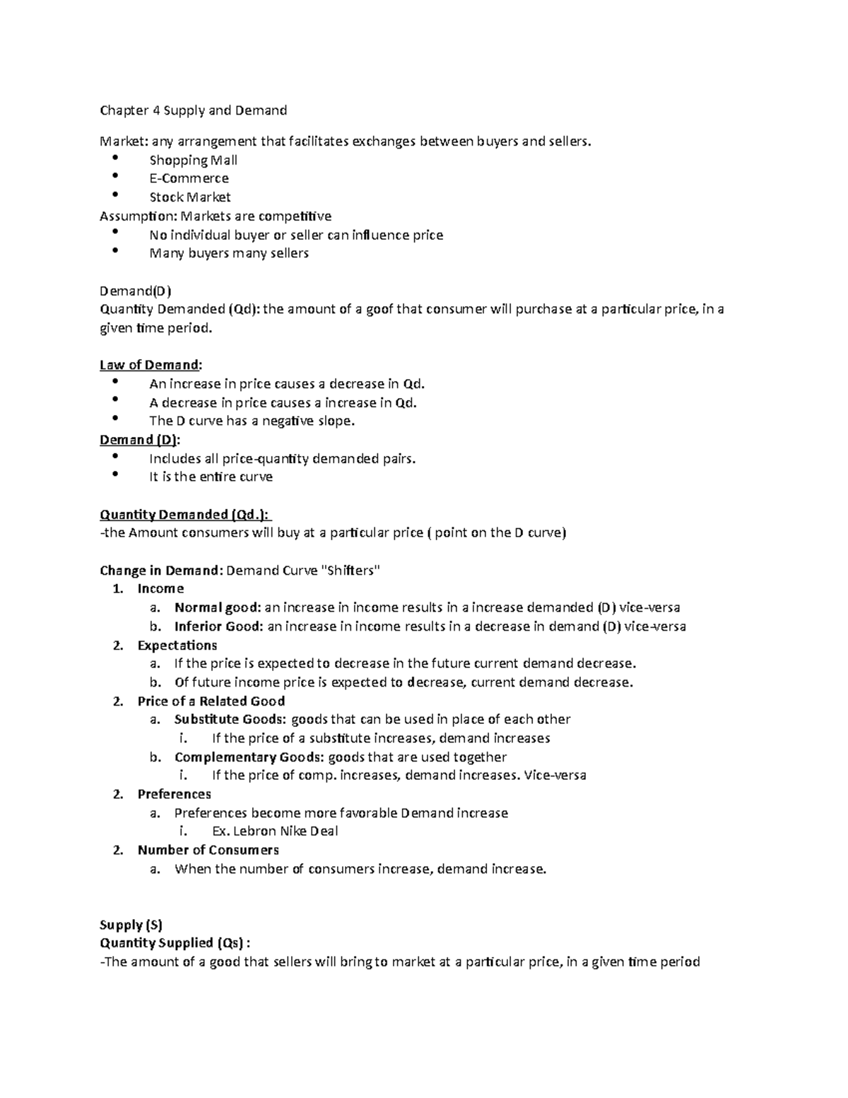 Macro Chapter 4 - Lecture notes 5 - Chapter 4 Supply and Demand Market ...