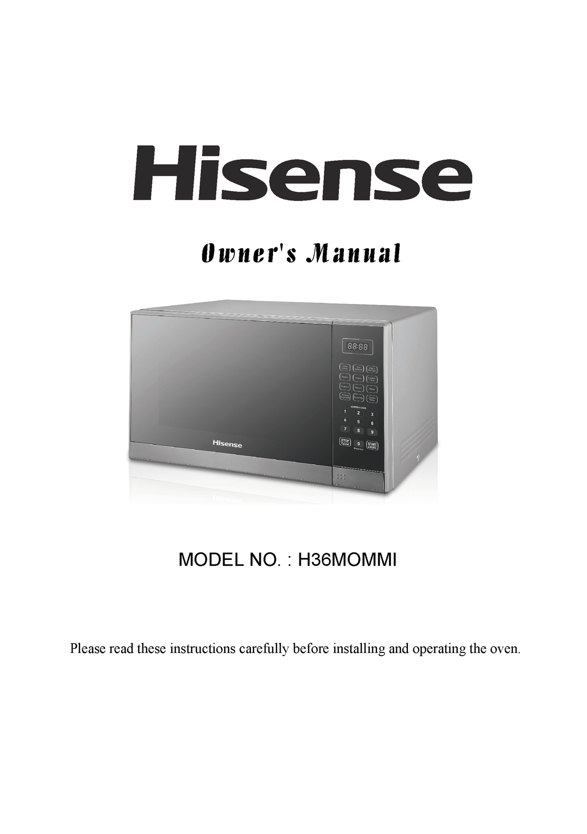 hisense microwave oven h36mommi