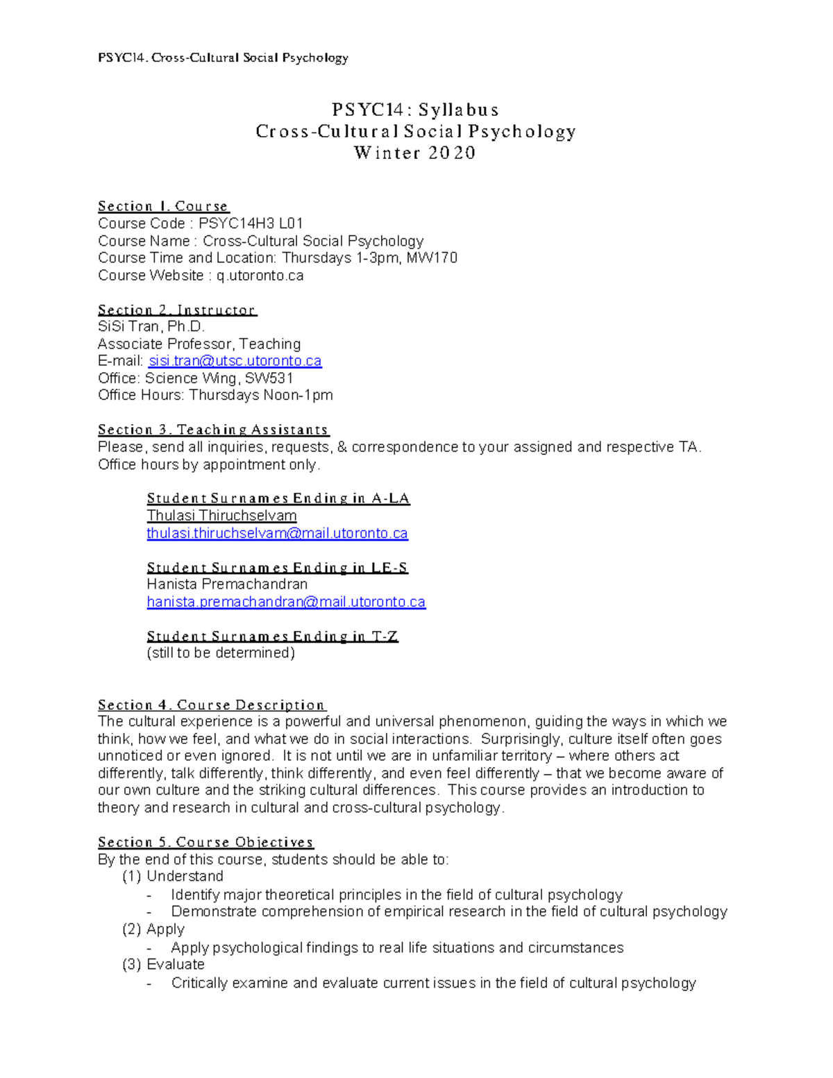 20201 PSYC14 L1 Tran syllabus and materials - PSYC14: Syllabus Cross ...