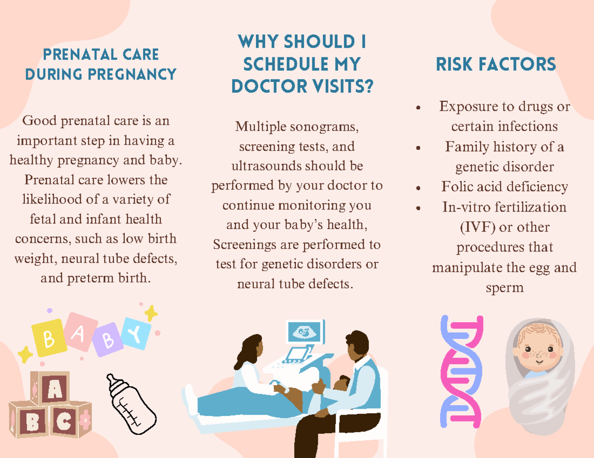 Pamphlet - Obstetrics - PRENATAL CARE DURING PREGNANCY Why should I ...