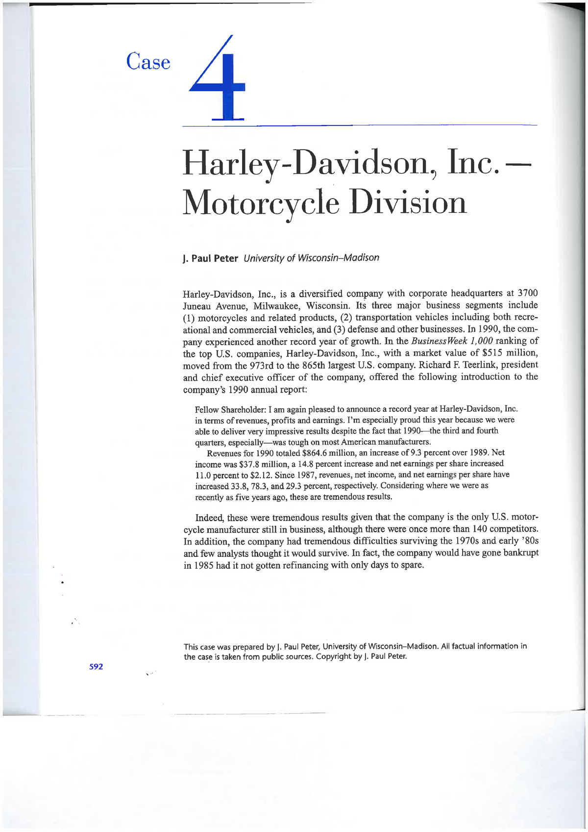Case Study For Marketing Management Harley Davidson Studocu