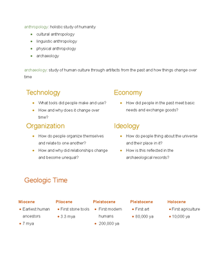 Chapter 1 Principles of Archaeology - prehistory the human past ...
