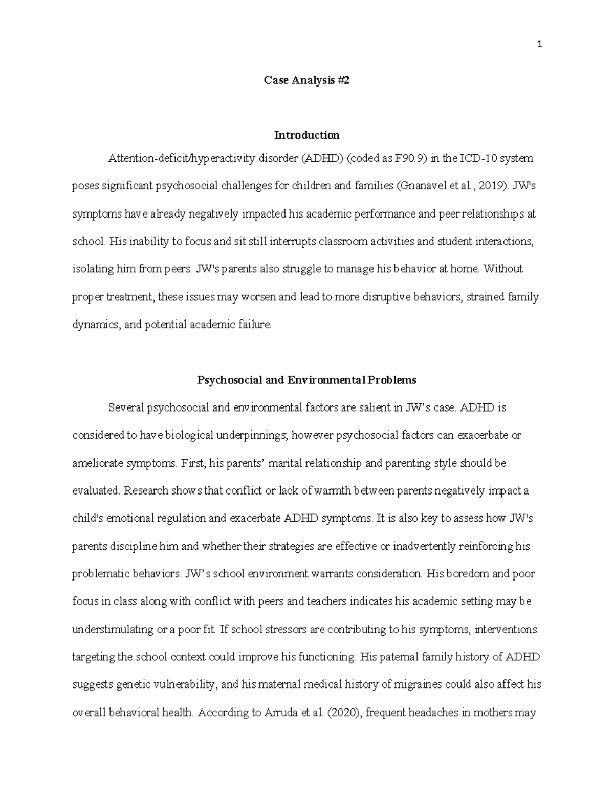 abstract adhd case study