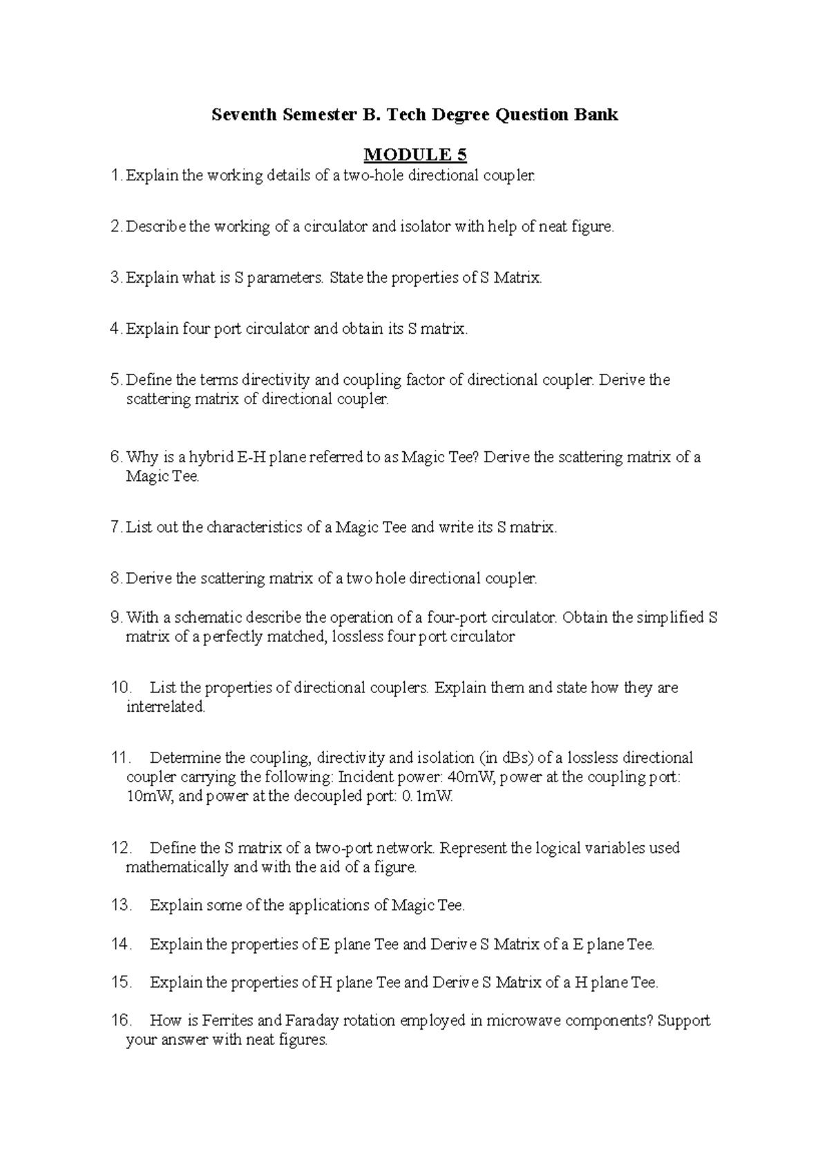 Module 5 - Seventh Semester B. Tech Degree Question Bank MODULE 5 1 ...