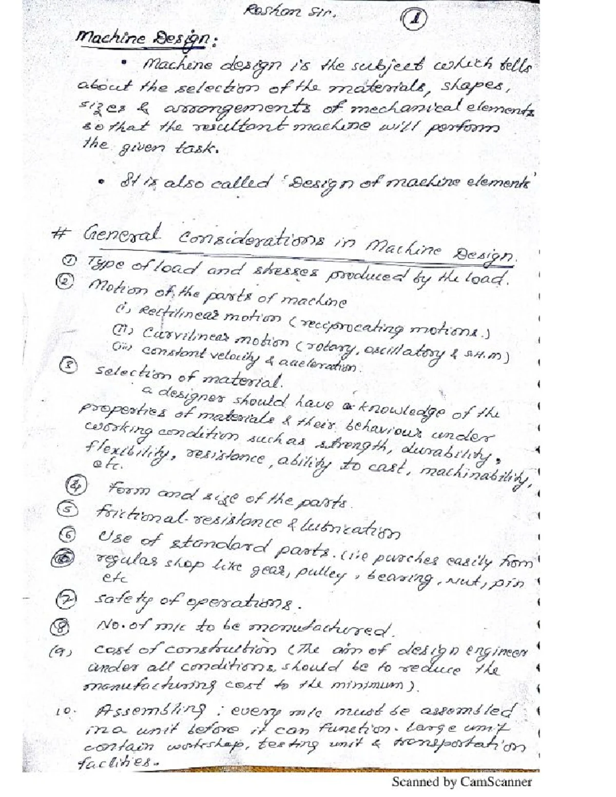 DD post midsem - Notes - Date Page classmate Date Page CHINCHENA G ...