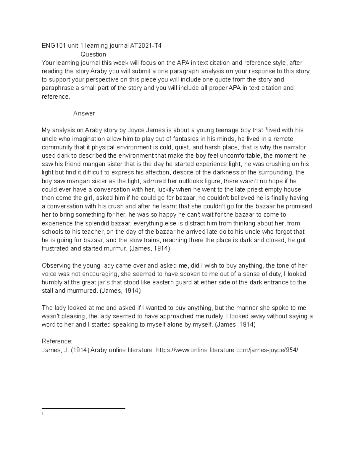 ENG101 unit 1 learning journal AT2021-T4 - ENG101 unit 1 learning ...