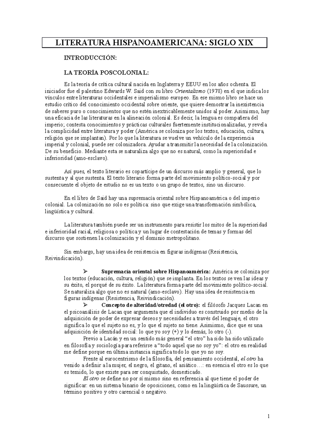 Literatura Hispanoamericana siglo XIX LITERATURA HISPANOAMERICANA SIGLO XIX INTRODUCCIÓN LA Literatura Hispanoamericana siglo XIX LITERATURA HISPANOAMERICANA SIGLO XIX INTRODUCCIÓN LA