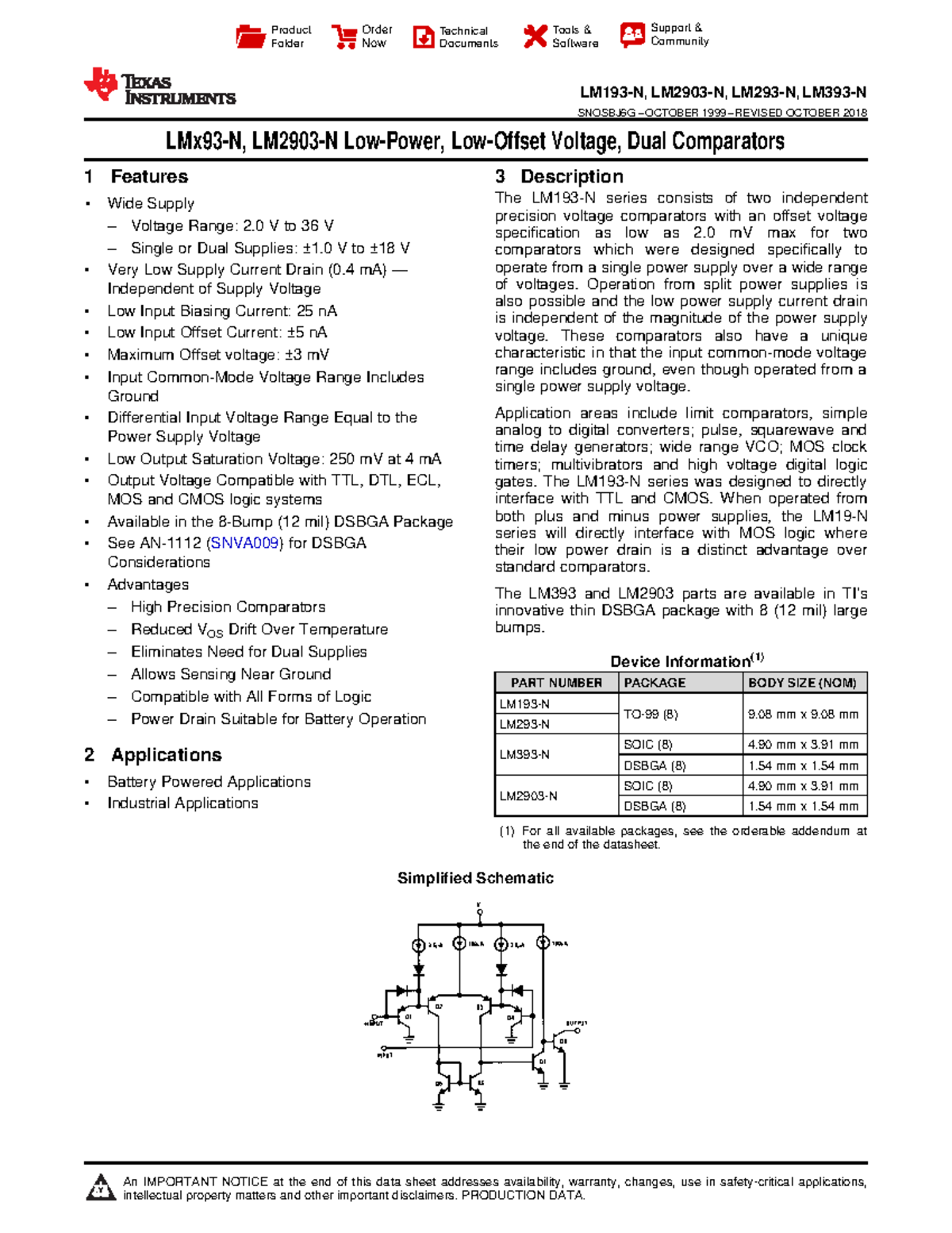 Lm393-n - Lm393-n - Product Folder Order Now Technical Documents Tools ...