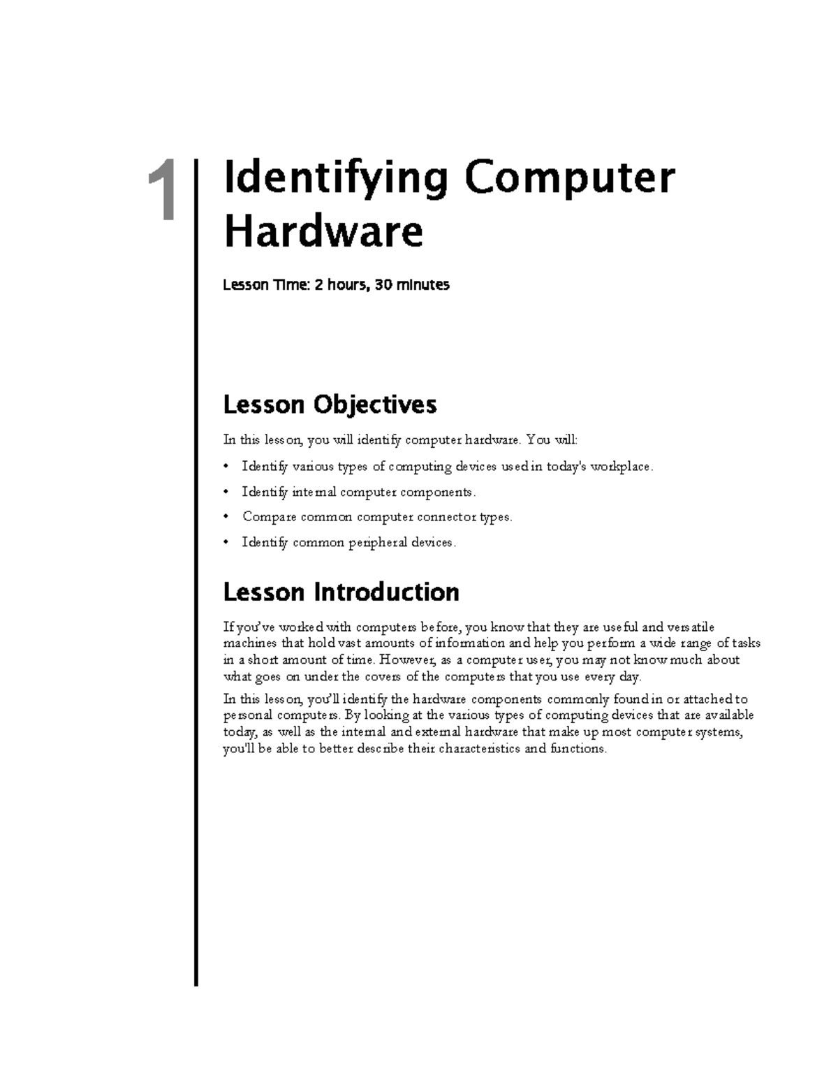 Comp TIA IT Fundamentals Ebook[ 010051] Identifying Computer