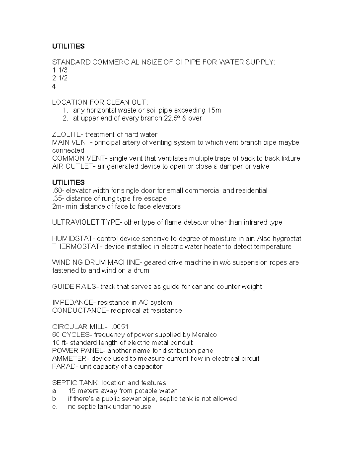 Utilities - UTILITIES STANDARD COMMERCIAL NSIZE OF GI PIPE FOR WATER ...