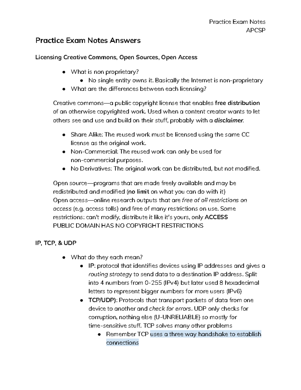 Apcsp Practice Exam Notes Practice Exam Notes Apcsp Practice Exam Apcsp Practice Exam Notes Practice Exam Notes Apcsp Practice Exam