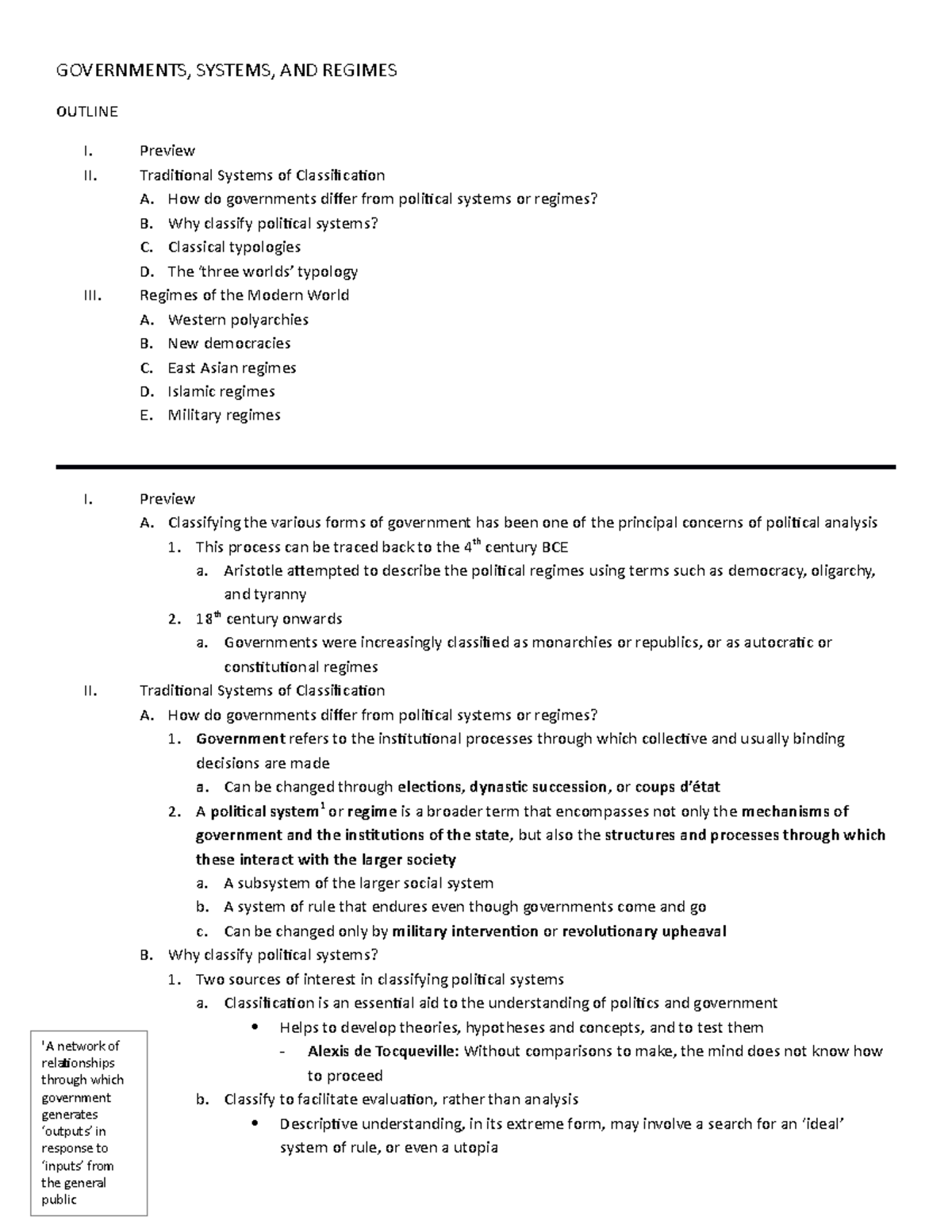 Pol Sci 11- 06 Reviewer on Governments, Systems, and Regimes ...