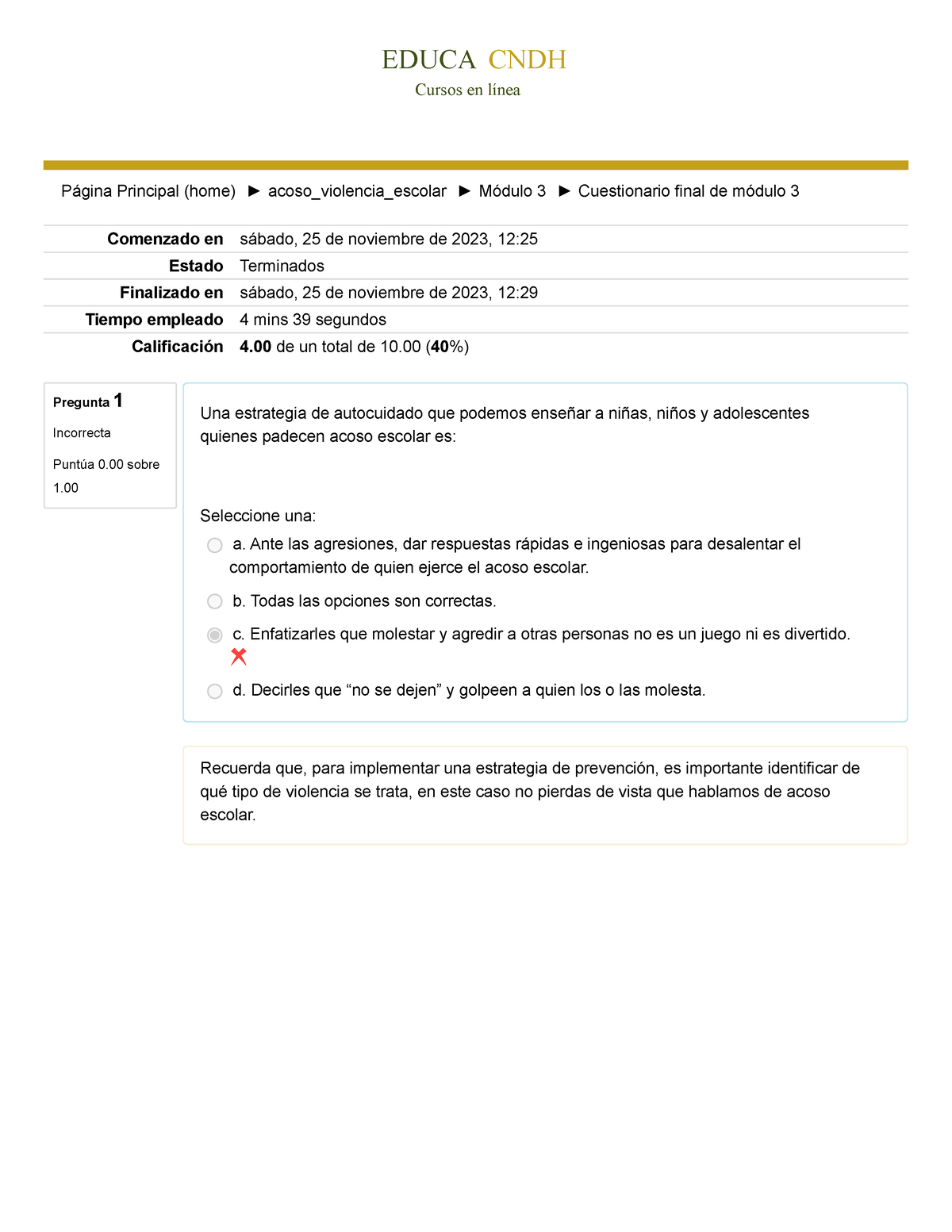 Cuestionario Final De Módulo 3 - Comenzado En Sábado, 25 De Noviembre ...