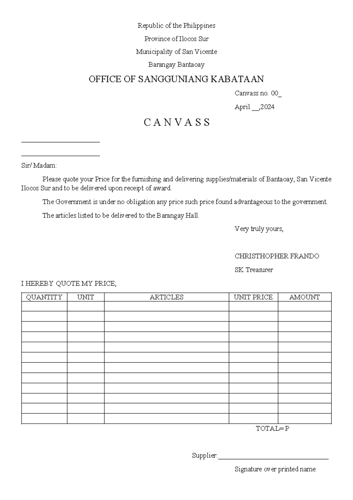 SK-canvass-form - jhjbj - Republic of the Philippines Province of ...