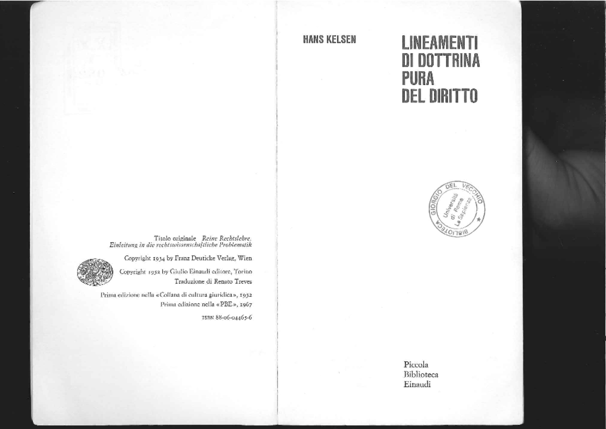 Kelsen - gmvfkjm,g fcxj - Filosofia del diritto - Studocu