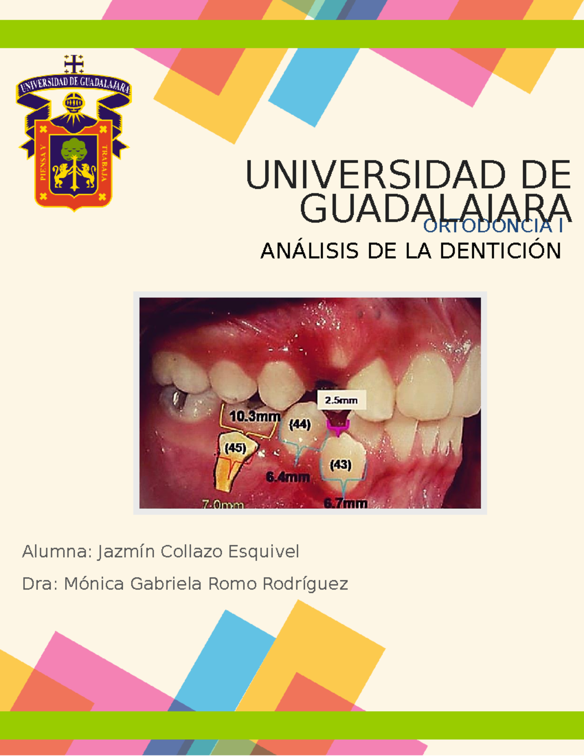 Analisis Denticion Mixta - ORTODONCIA l UNIVERSIDAD DE GUADALAJARA ...