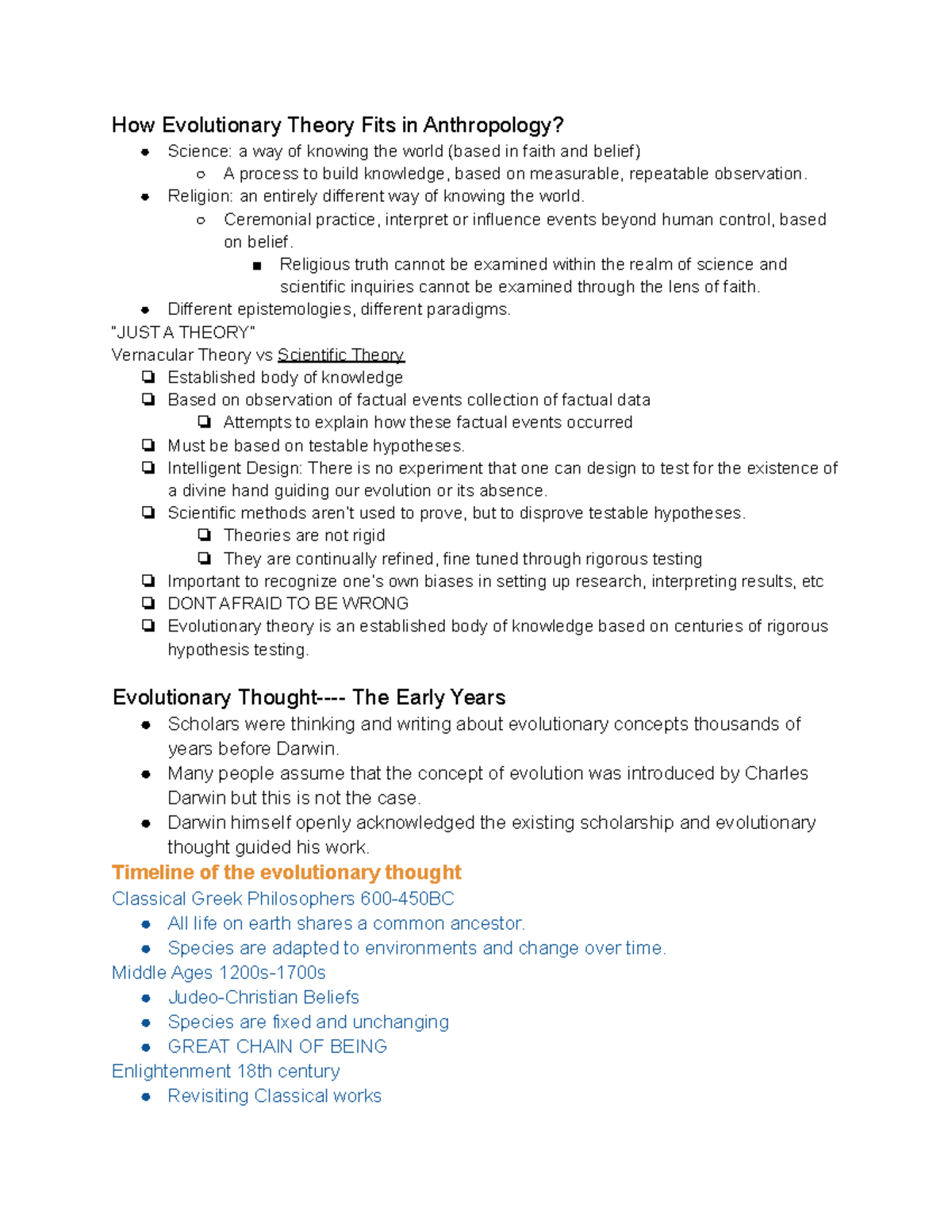 Module 2 How Evolutionary Theory Fits In Anthropology - How ...