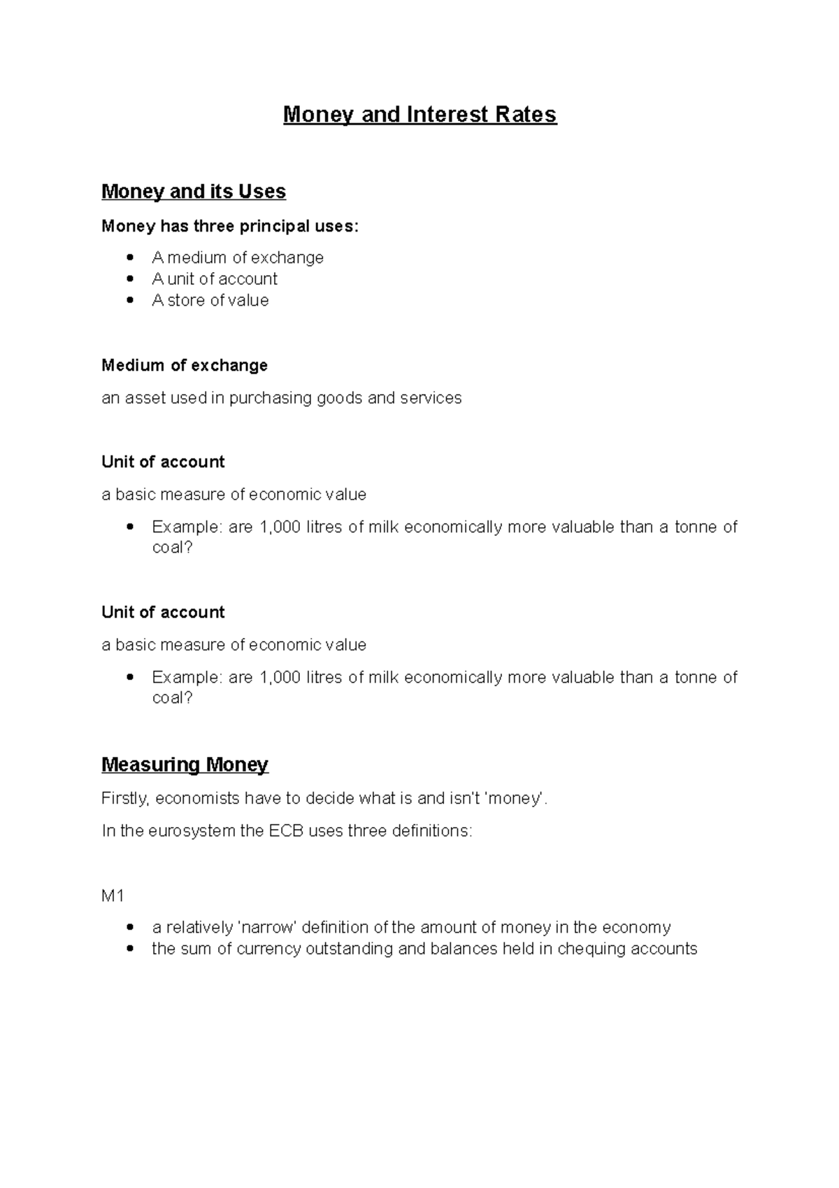 5-money-markets-lecture-notes-5-money-and-interest-rates-money-and