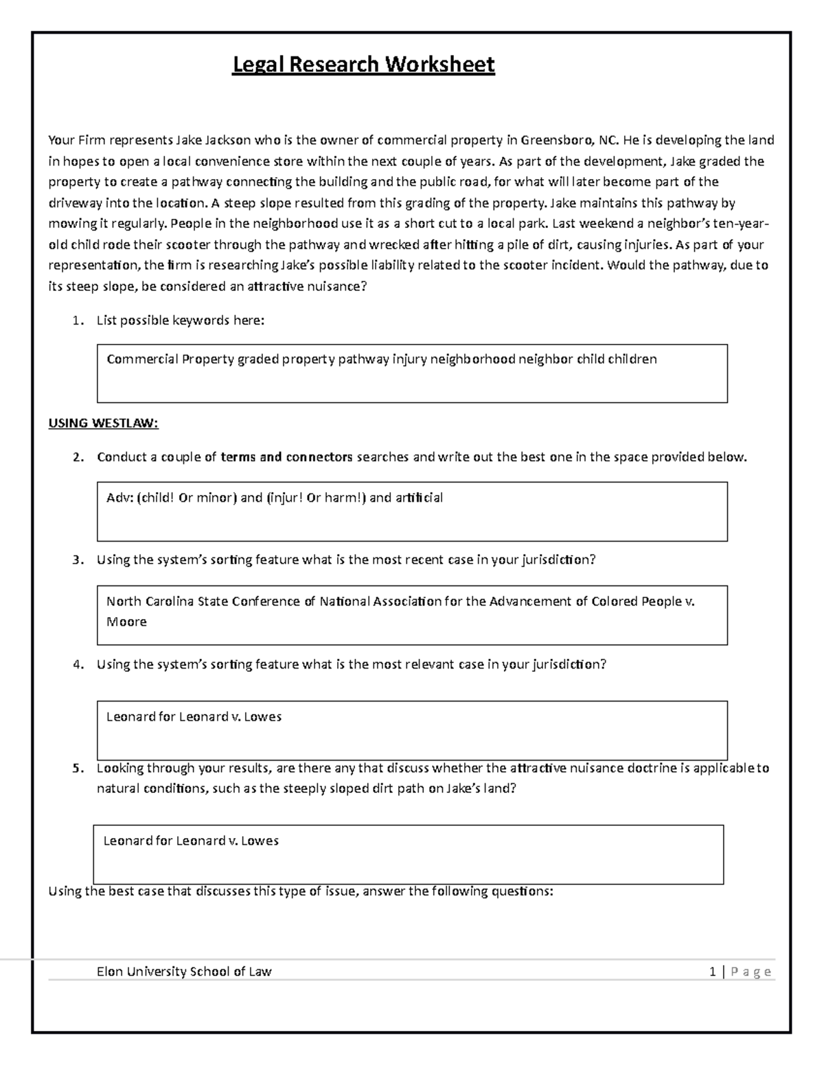 Week 4 In Class assignment Your Firm represents Jake Jackson who is