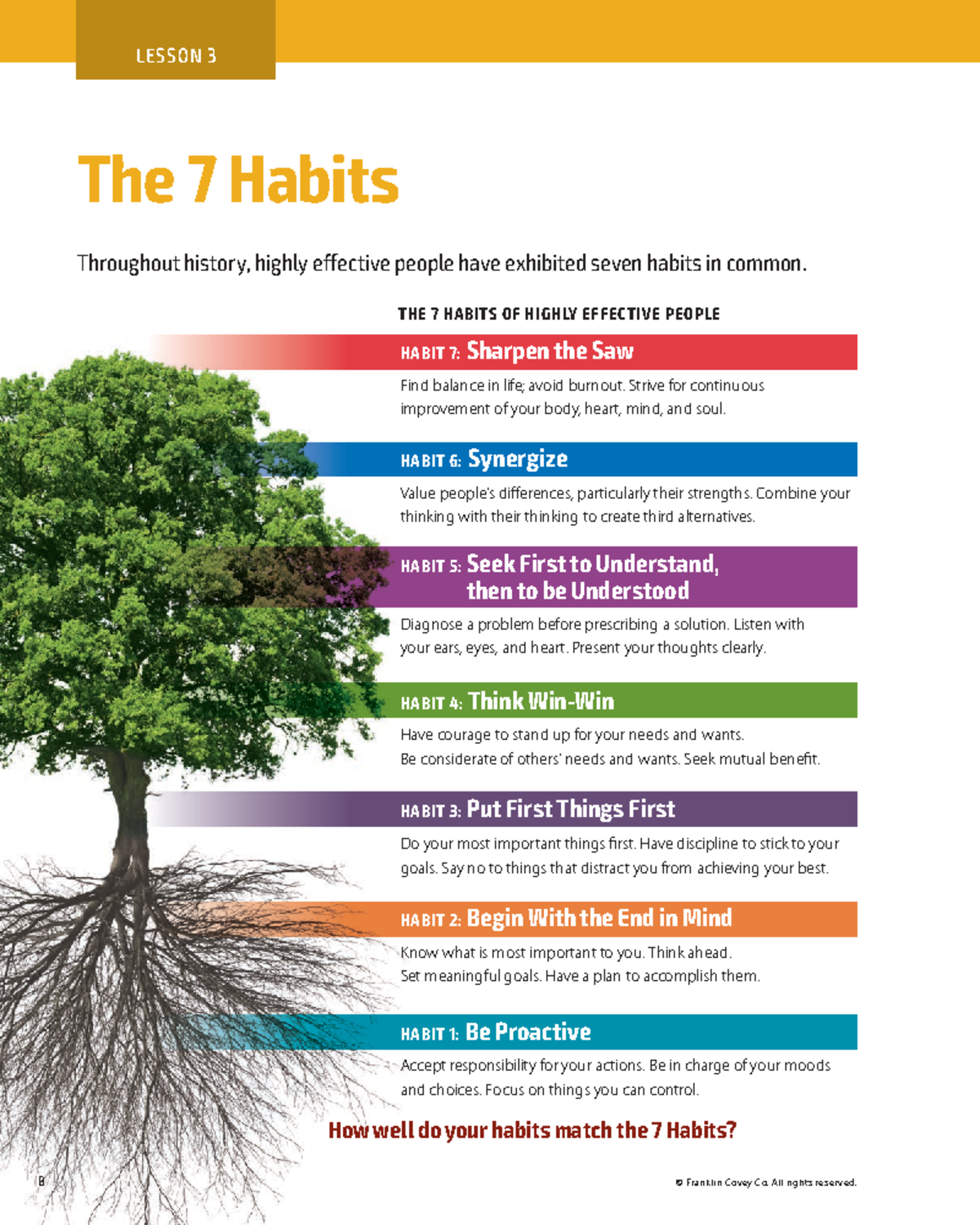 Pe student the 7 habits - erbgergerged - LESSON 3 THE 7 HABITS OF ...