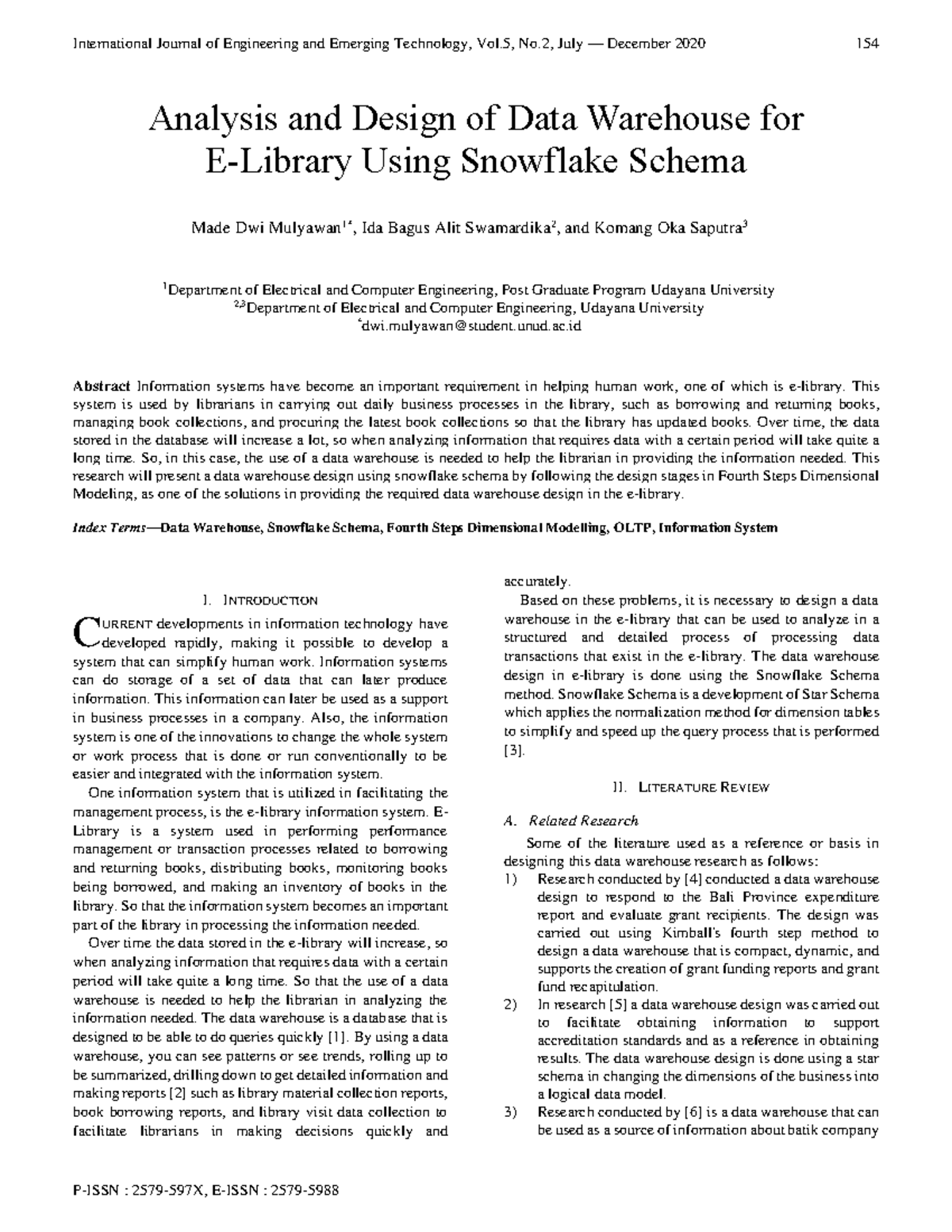 Star and snow flake schema note - International Journal of Engineering ...