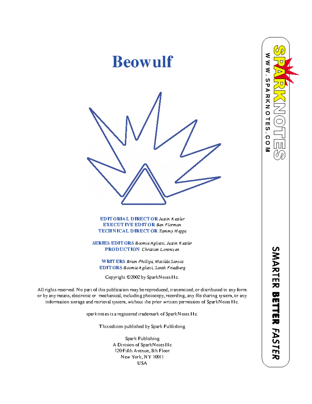 Beowulf sparknotes - Summary BSE English - W W W. S P A R K N O T E S ...