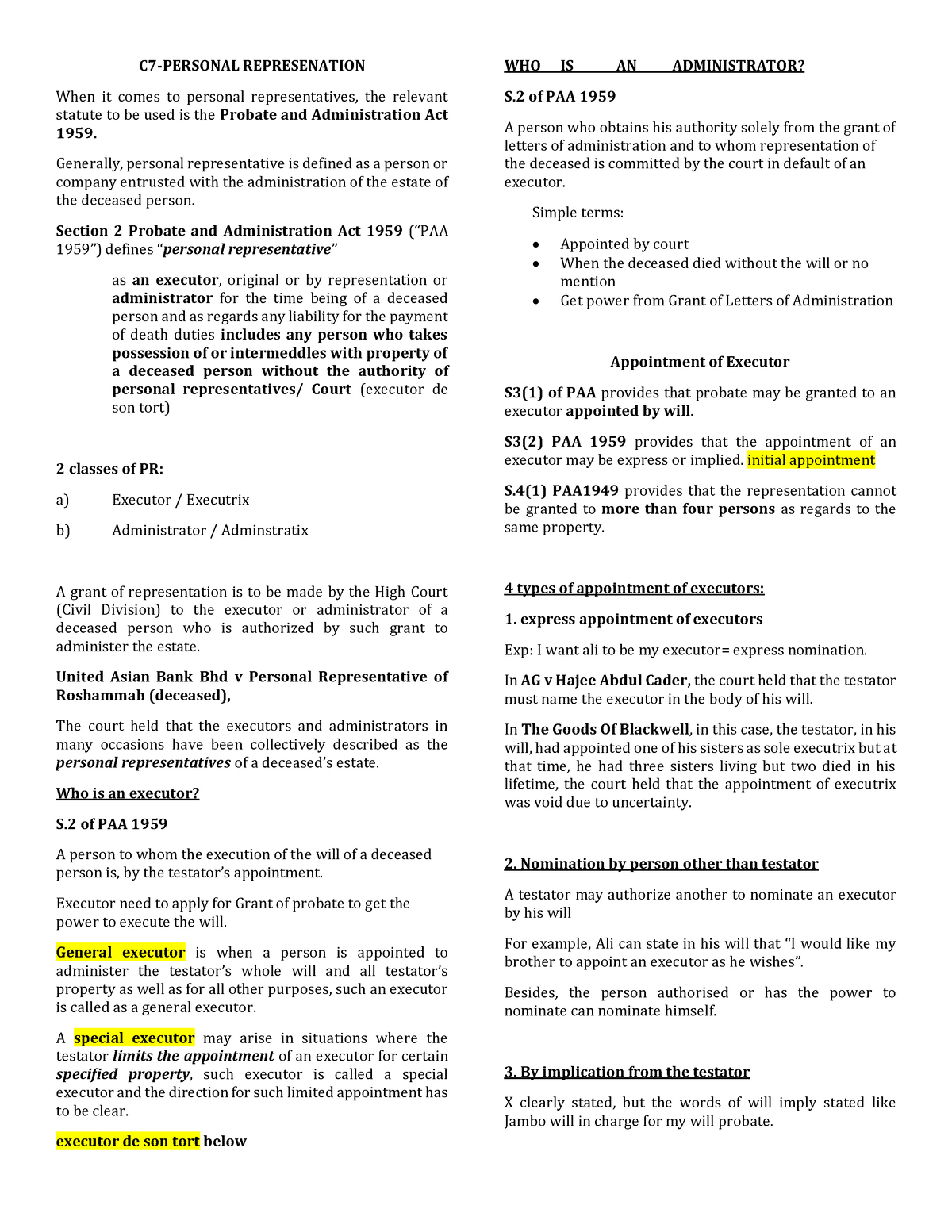 Topic 6- Personal Represenation - C7-PERSONAL REPRESENATION When it ...