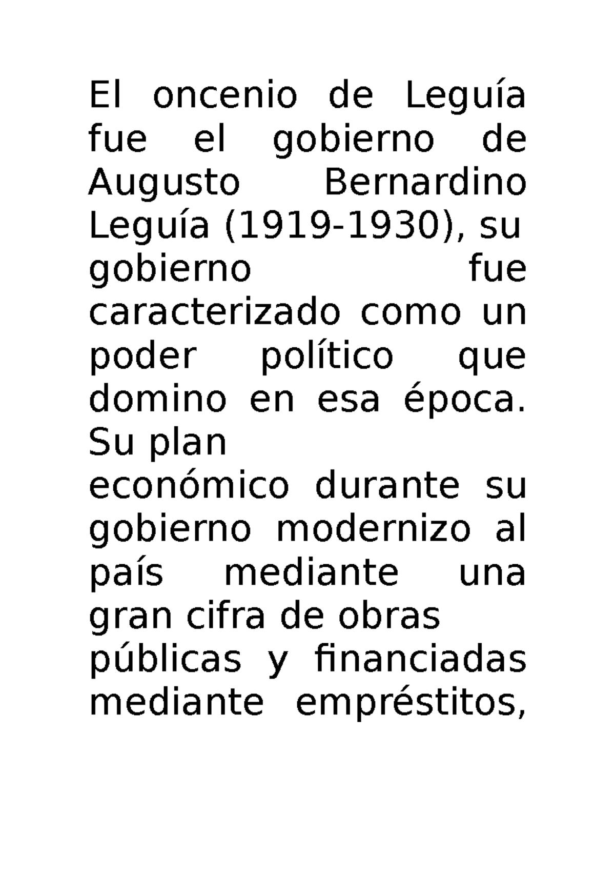 El Oncenio De Leguía Fue El Gobierno De Augusto Bernardino Leguía Para ...