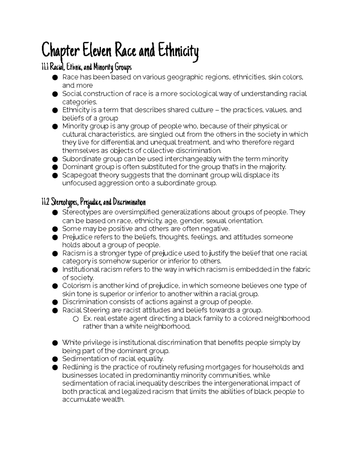 Chapter Eleven Race And Ethnicity - Ethnicity Is A Term That Describes ...