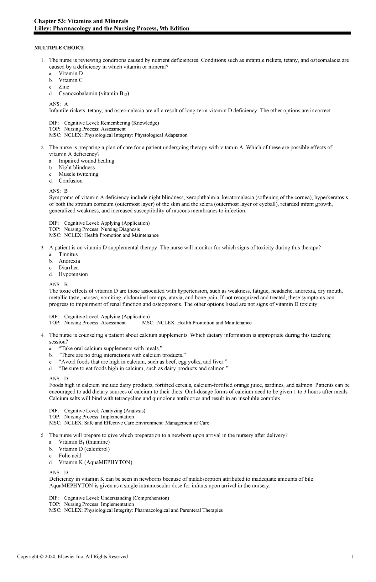 Chap 53 - Guided Notes 2021/2022 Pharmacology - Copyright © 2020 ...