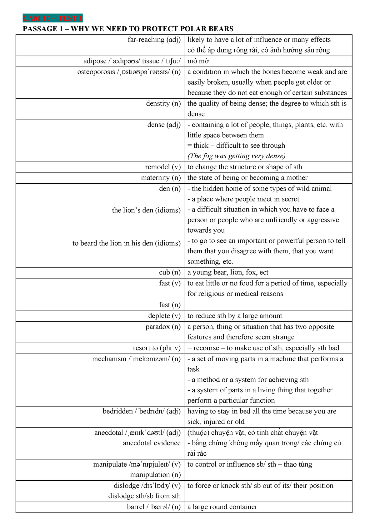 CAM 16 - Reading - Ielts practice - CAM 16 – TEST 1 PASSAGE 1 – WHY WE ...