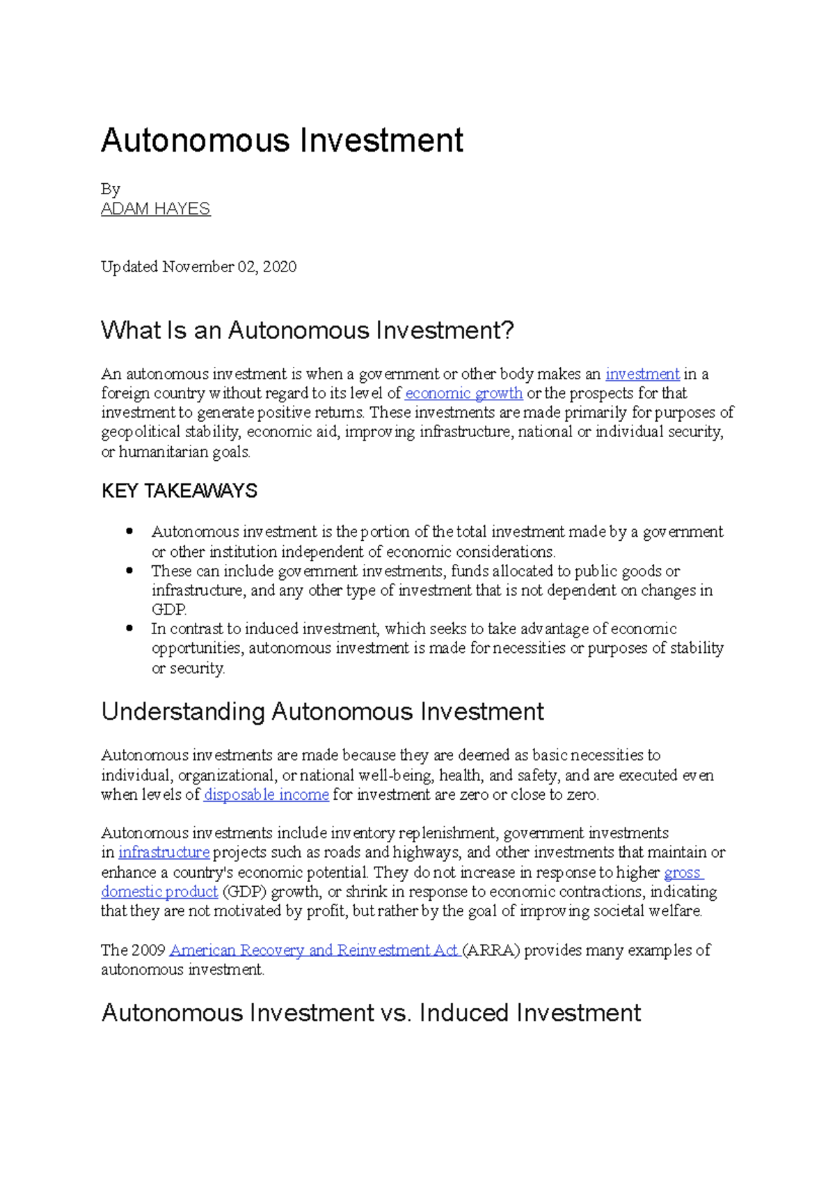 autonomous-investment-these-investments-are-made-primarily-for